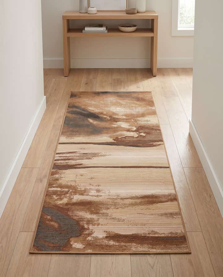 2' 7 x 5' 3 Easy-Clean Modern Indoor / Outdoor Runner Rug