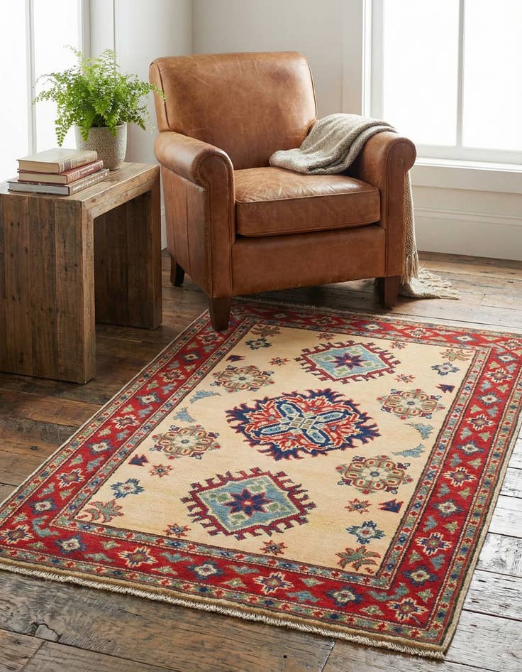 Detail image of  2' 9 x 4' 2  Hand Knotted Kazak Rug