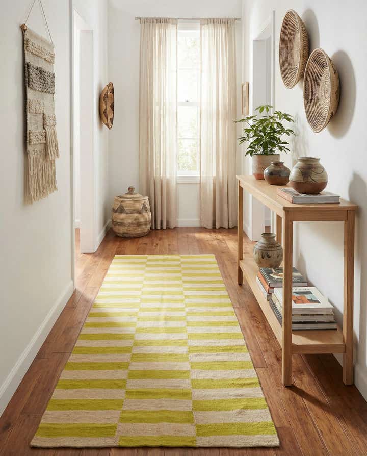 2' 7 x 6' 9 Hand Woven Kilim Modern Wool Runner Rug