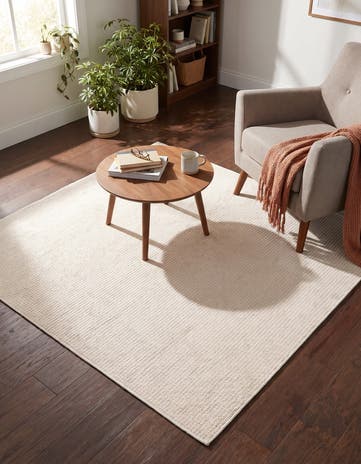 5' 3 x 5' 3 Monochromatic Bouclee Square Rug