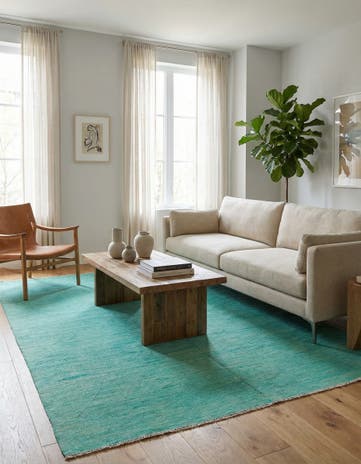 6' 7 x 9' 2 Hand Woven Kilim Modern Wool Rug