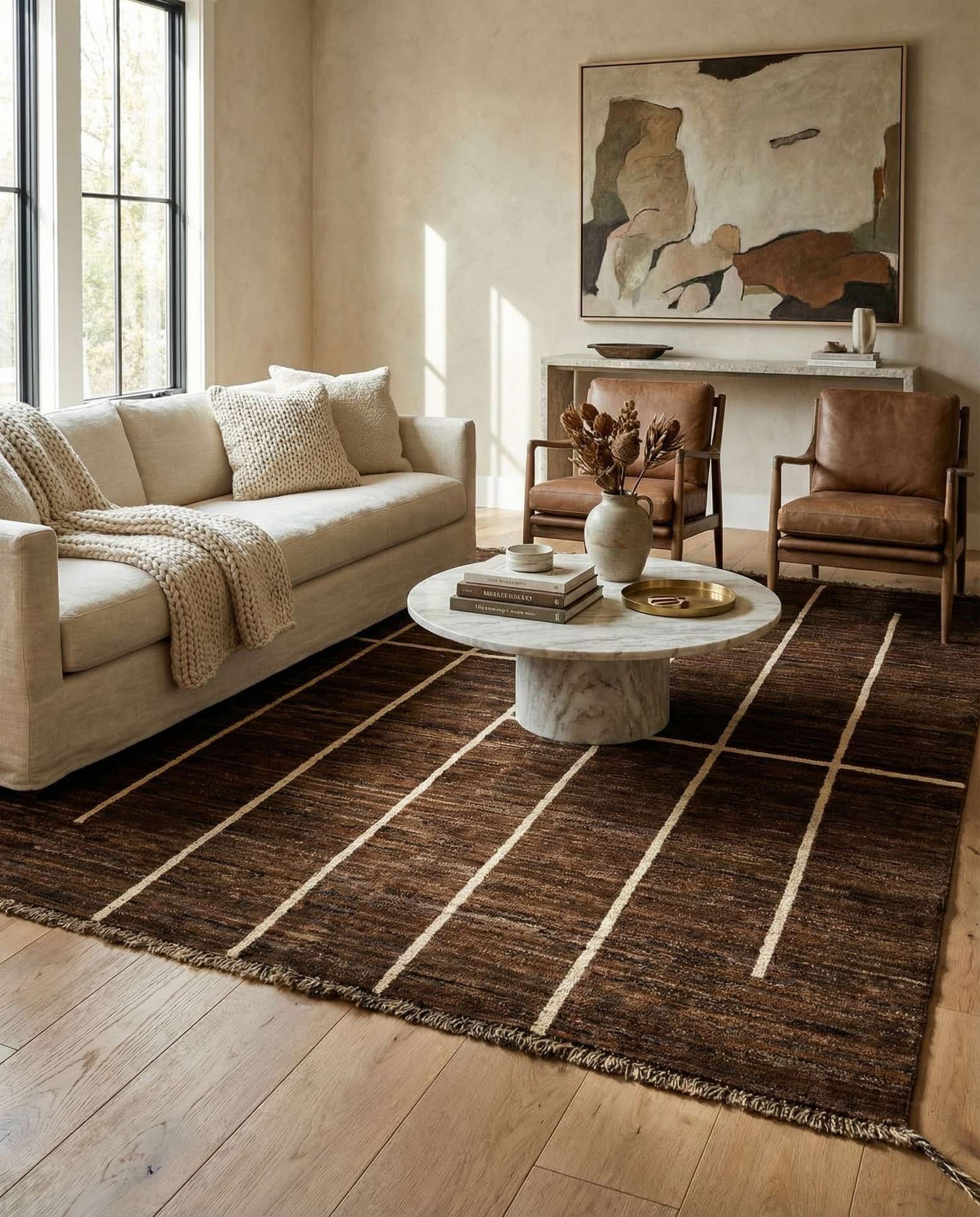 5' x 6' 6 Hand Knotted Moroccan Wool Rug