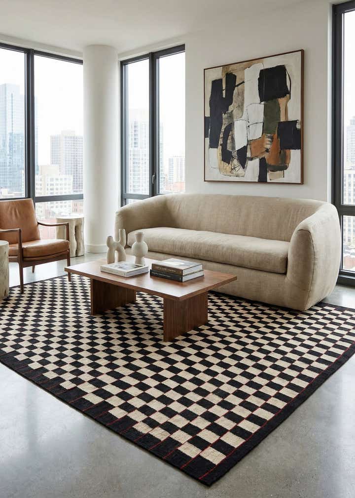 8' 3 x 9' 5 Hand Woven Kilim Modern Wool Rug