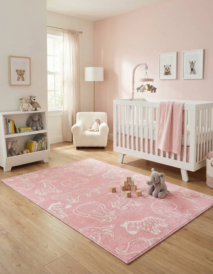 Detail image of 4' x 6' Animals Whimsy Kids Rug