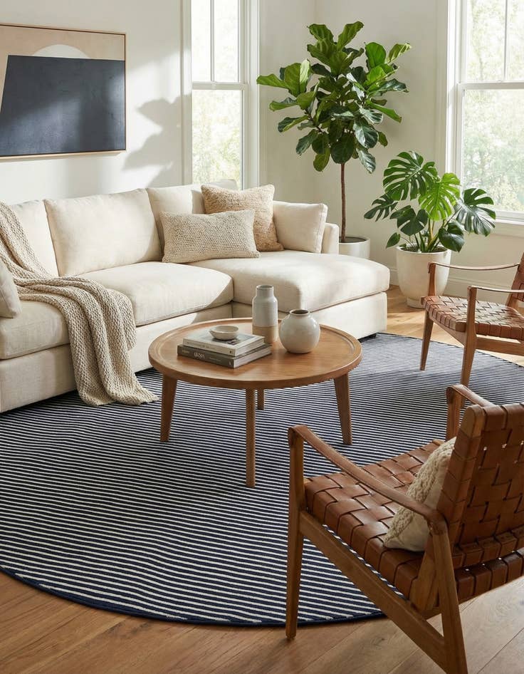 Detail image of 10' x 10' Easy-Clean Sabrina Soto Indoor / Outdoor Round Rug