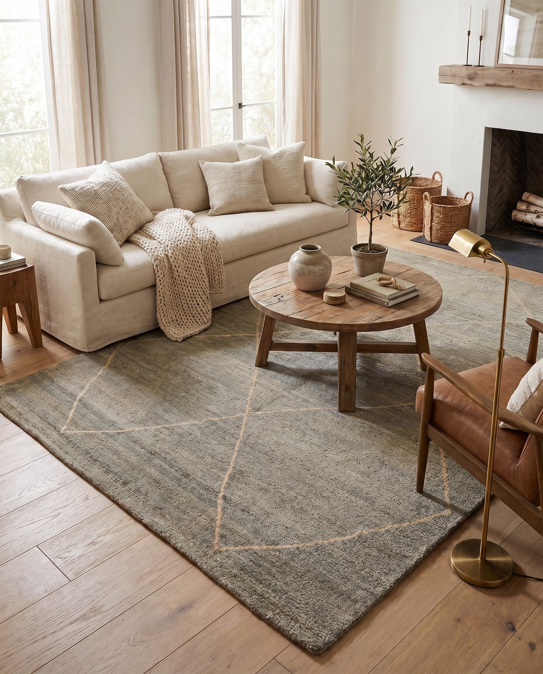 4' 7 x 6' 8 Hand Knotted Darya Wool Rug