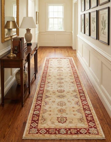 2' 9 x 9' 8 Hand Knotted Peshawar Ziegler Runner Rug