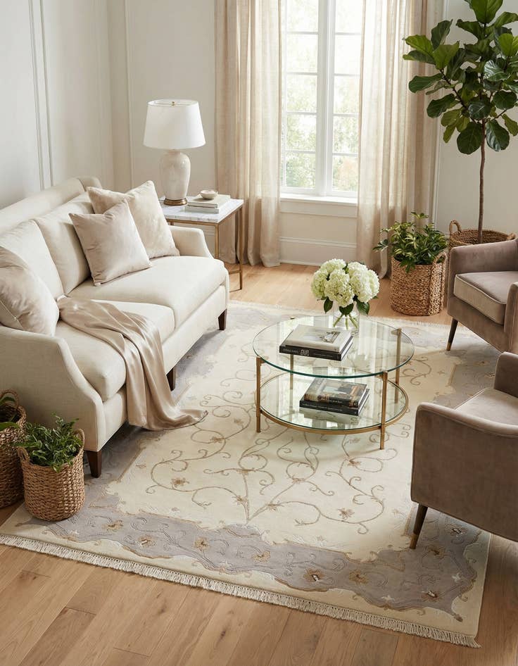 Detail image of 5' 10 x 7' 10  Hand Knotted Darya Rug