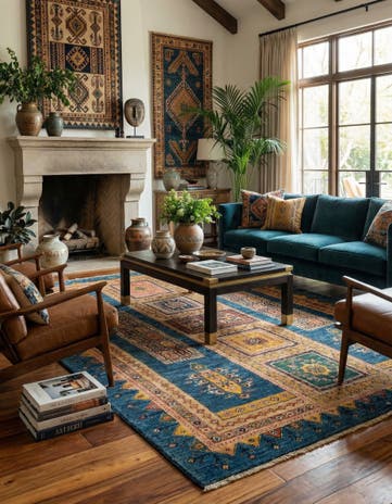 5' x 7' 5 Luribaft Wool Rug