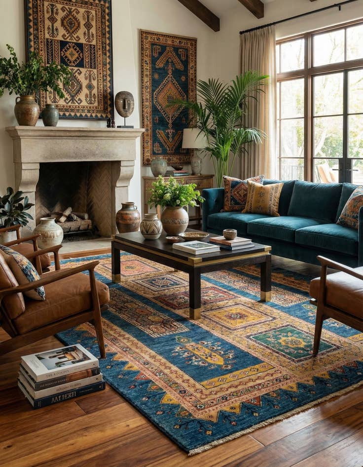 Detail image of 5' x 7' 5 Luribaft Wool Rug