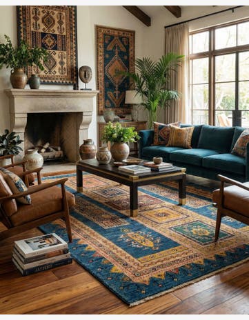 5' x 7' 5 Luribaft Wool Rug