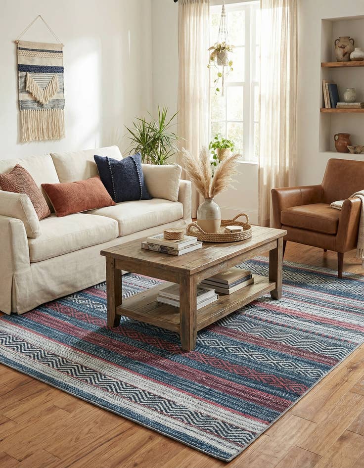 Detail image of 5' x 5'  Washable Yara Square Rug