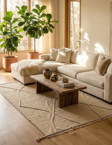 4' 2 x 5' 8 Hand Woven Kilim Modern Wool Rug
