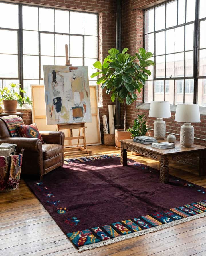 5' 8 x 7' 8 Hand Knotted Tibet Wool Rug
