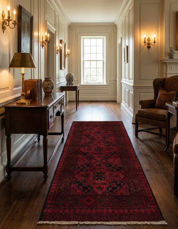 2' 8 x 6' 7 Hand Knotted Khal Mohammadi Wool Runner Rug