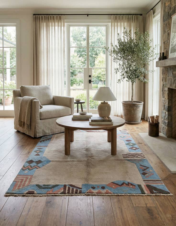 Detail image of 3' 11 x 5' 10  Hand Knotted Nepal Wool Rug