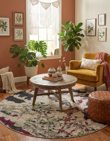 Washable Haerfest Round Rug