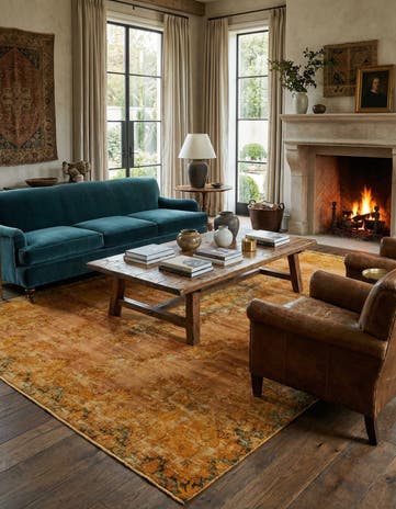 7' 10 x 10' 10 Hand Knotted Ultra Vintage Persian Wool Rug
