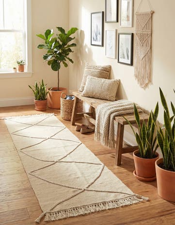 2' 6 x 8' 4 Hand Knotted Moroccan Wool Runner Rug