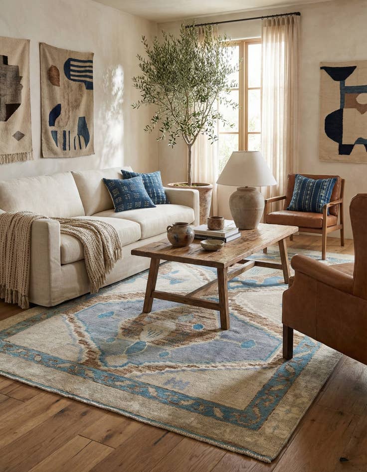 Detail image of 8' 5 x 12' 4  Hand Knotted Moroccan Wool Rug