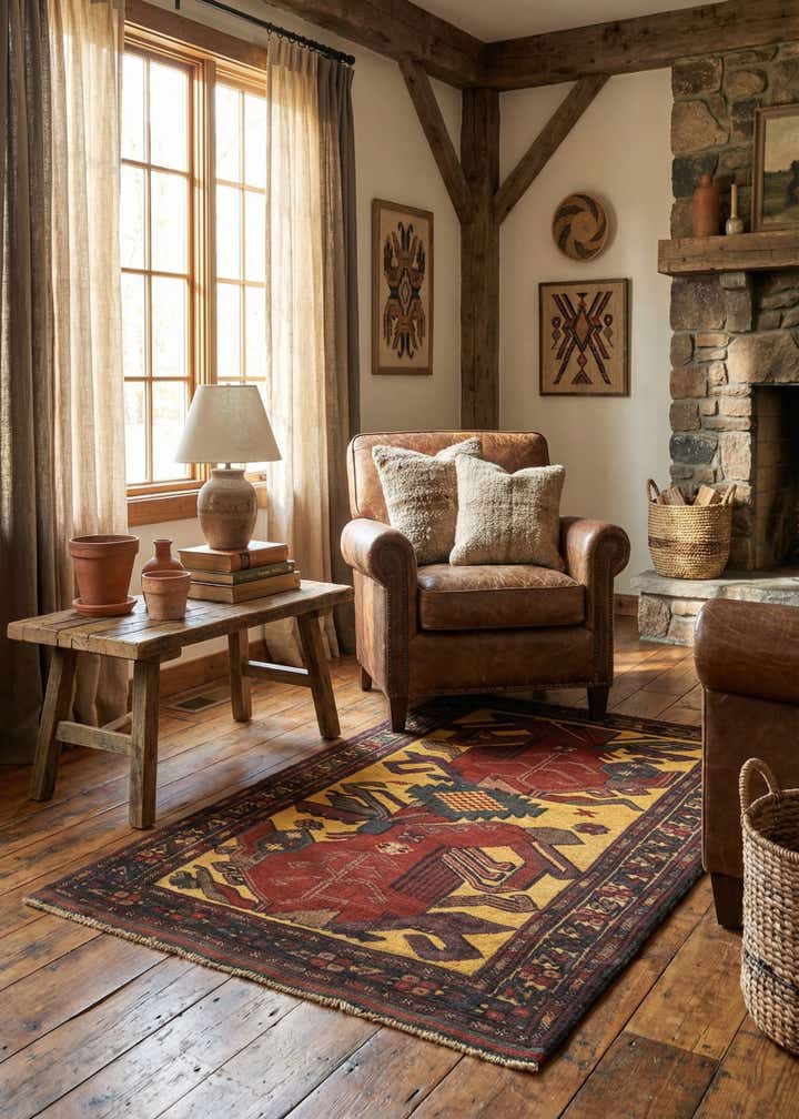 2' 8 x 4' 5 Hand Knotted Sumak Wool Rug