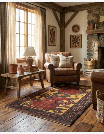 2' 8 x 4' 5 Hand Knotted Sumak Wool Rug