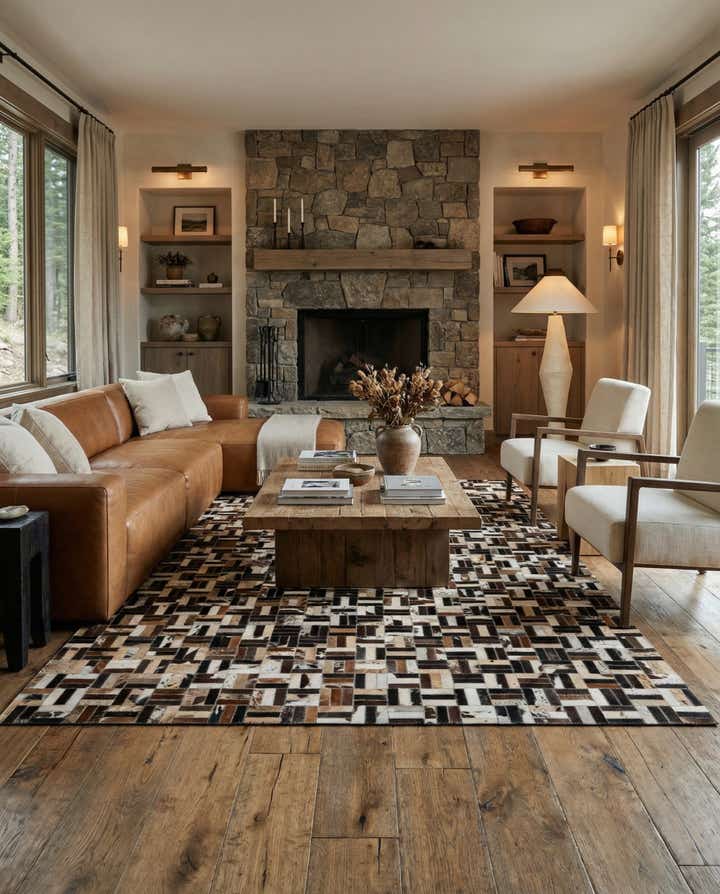 5' x 7' 11 Cowhide - Patchwork Rug