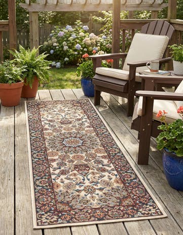 2' x 6' 1 Easy-Clean Traditional Indoor / Outdoor Runner Rug