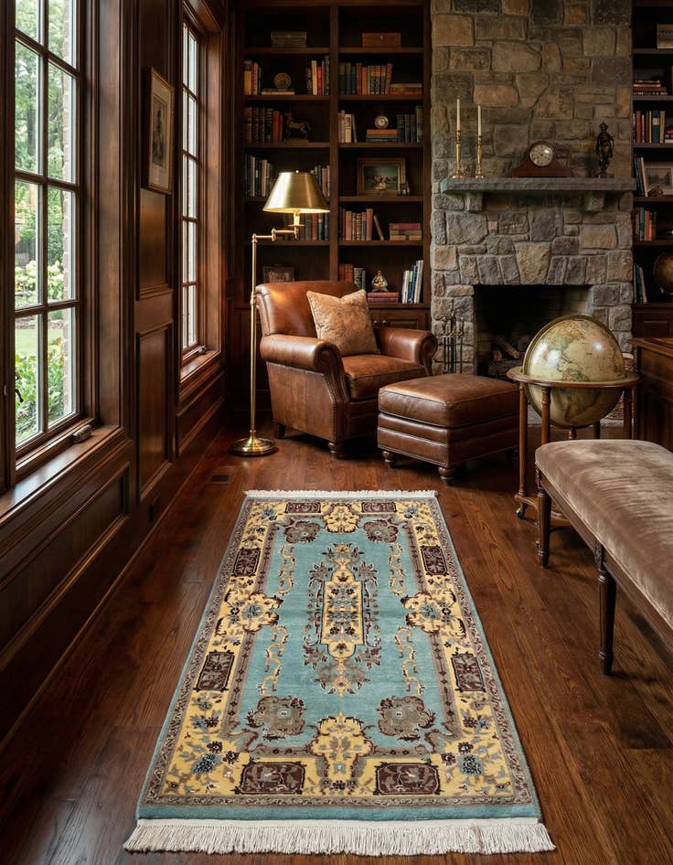 Detail image of 3' 2 x 7' Hand Knotted Bokhara Runner Rug