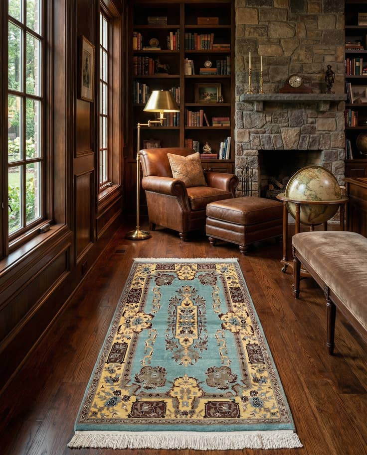 Detail image of 3' 2 x 7' Hand Knotted Bokhara Runner Rug