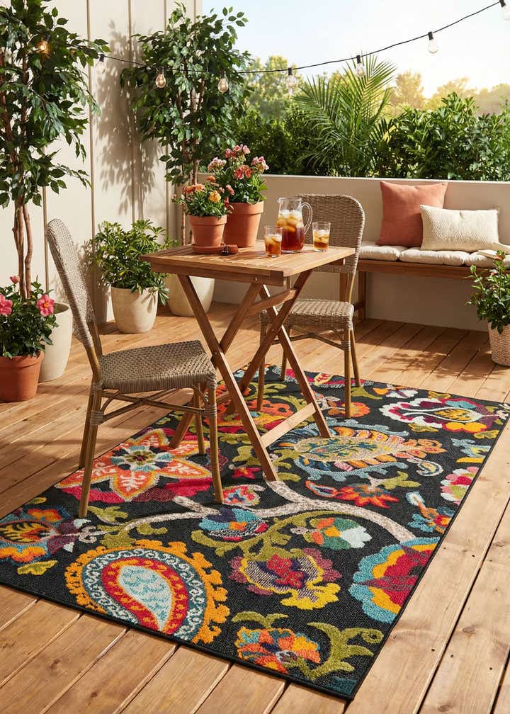 4' x 6' Easy-Clean Casablanca Indoor / Outdoor Rug