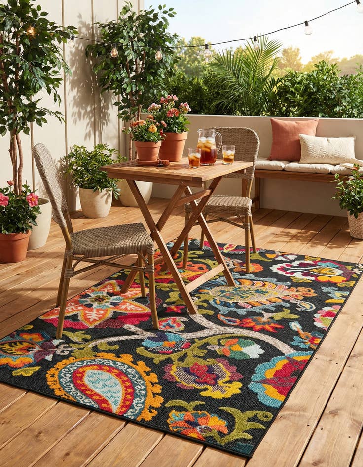 Detail image of 4' x 6'  Washable Casablanca Indoor / Outdoor Rug