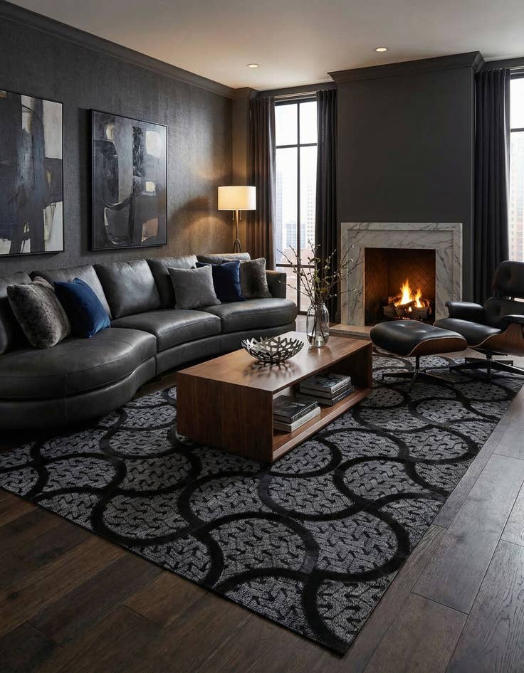 Detail image of 5' x 7' 11 Cowhide - Patchwork Rug