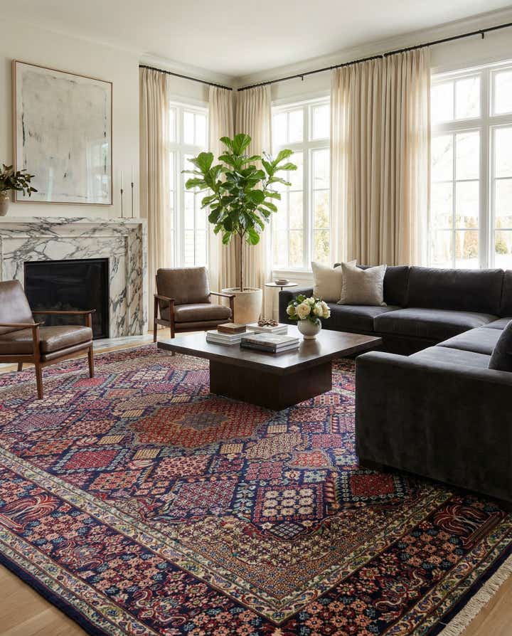10' 1 x 15' 2 Hand Knotted Isfahan Persian Wool Rug