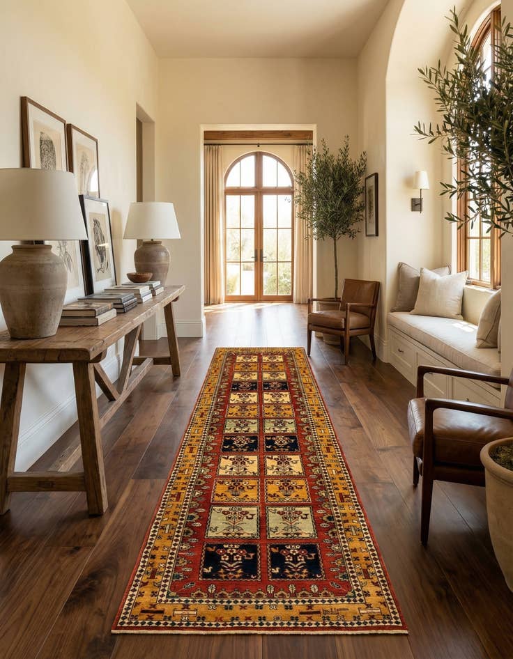 Detail image of 2' 8 x 9' 11 Luribaft Wool Runner Rug