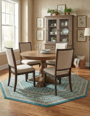 Turquoise SoHo Octagon Rug