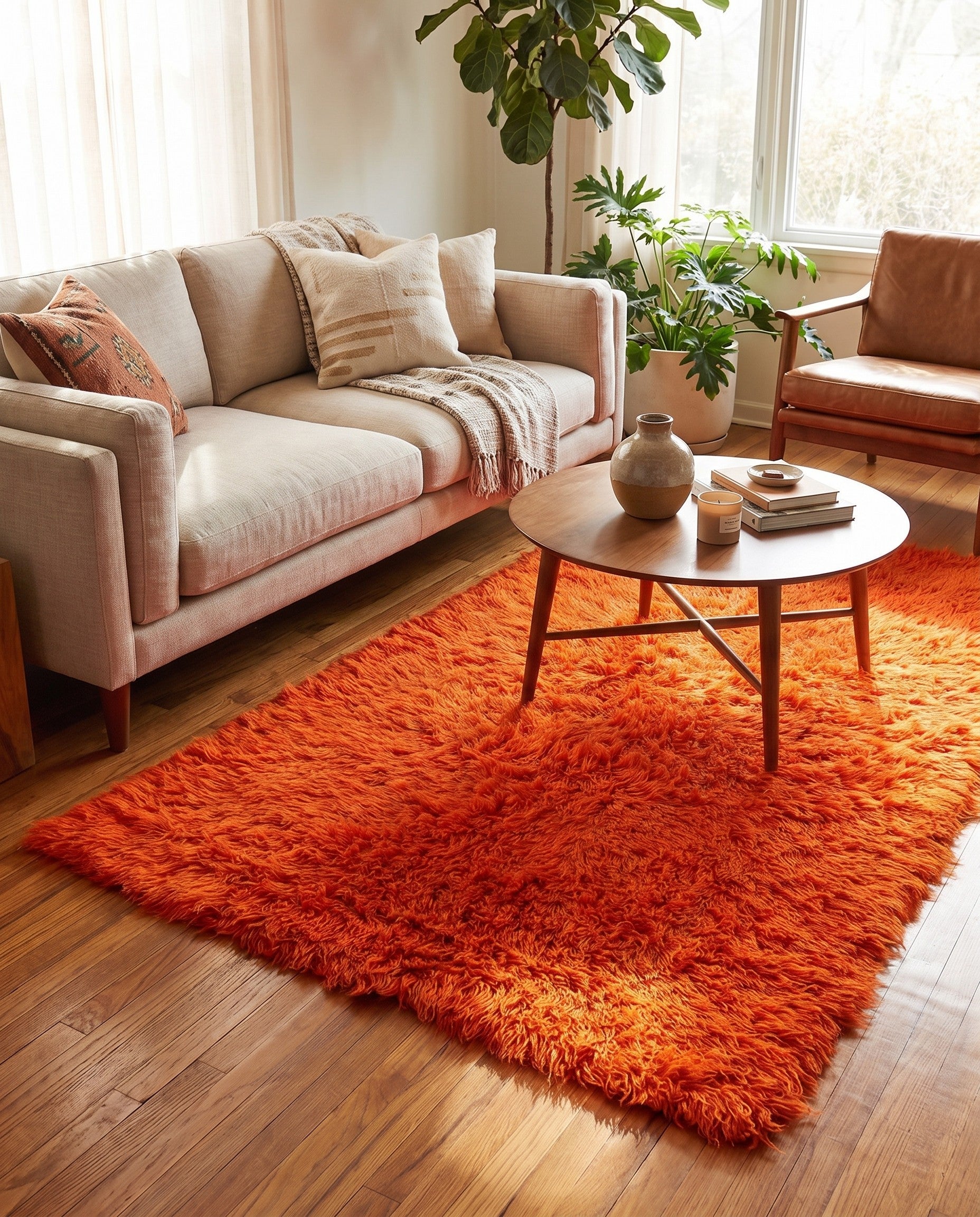 3' 10 x 6' 7 Hand Knotted Moroccan Wool Rug