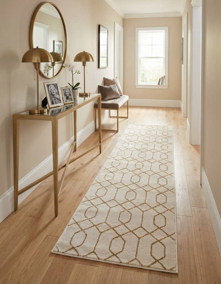 Detail image of 2' x 10'  Marilyn Monroe™ Glam Trellis Runner Rug