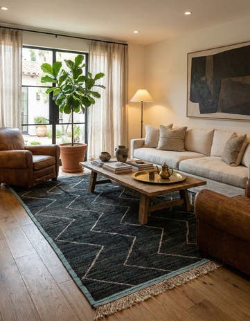 8' 2 x 10' 8 Hand Knotted Moroccan Wool Rug