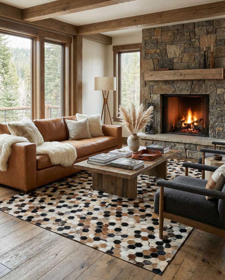 5' x 8' 1 Cowhide - Patchwork Rug