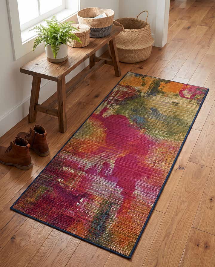 2' x 4' Easy-Clean Modern Indoor / Outdoor Runner Rug