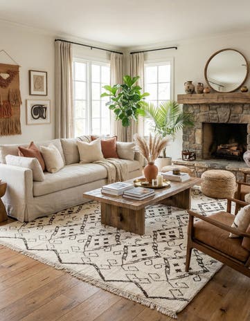9' 3 x 11' 4 Hand Knotted Moroccan Wool Rug