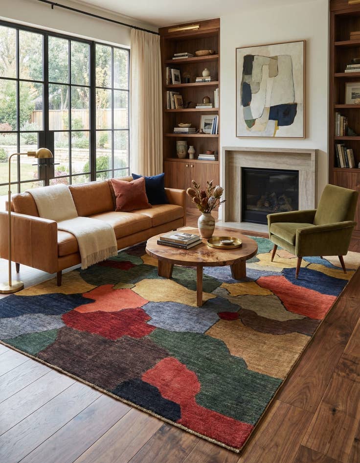 Detail image of 5' 10 x 7' 6  Hand Knotted Modern Ziegler Rug