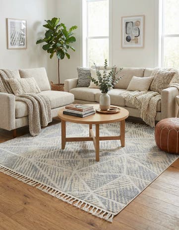 Sandy Beige Arlo Square Rug