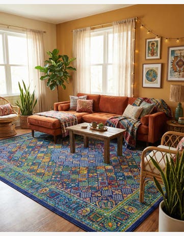 Navy Blue Calypso Rug