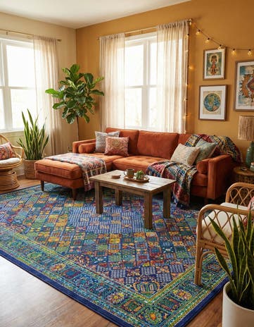 Navy Blue Calypso Rug