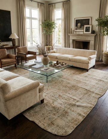 9' x 11' 2 Hand Knotted Ultra Vintage Persian Wool Rug