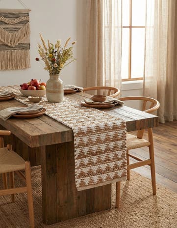 1' 2 x 5' 1 Hand Woven Chindi Jute Table Runner Rug