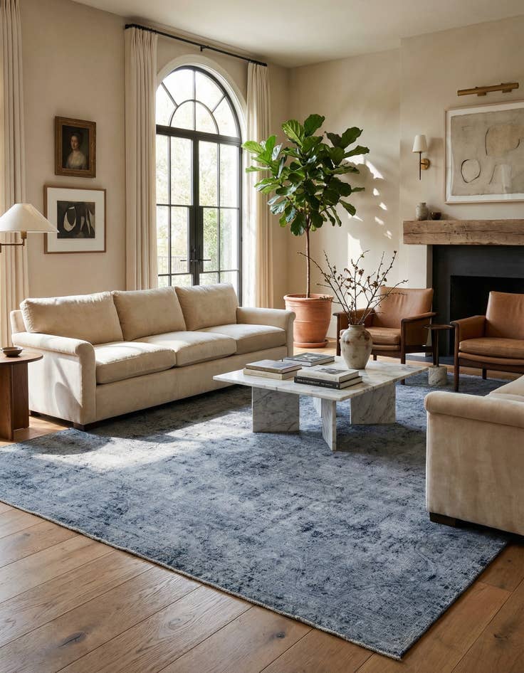 Detail image of 9' 6 x 12' 7  Hand Knotted Ultra Vintage Persian Wool Rug