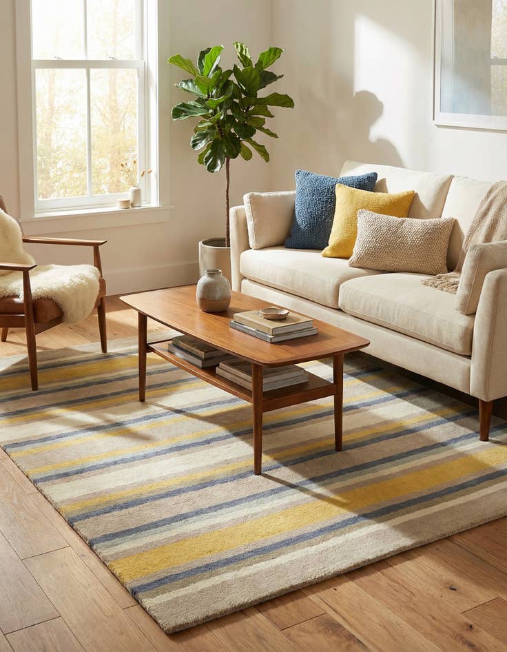 Detail image of 4' x 5' 7 Luna Wool Rug